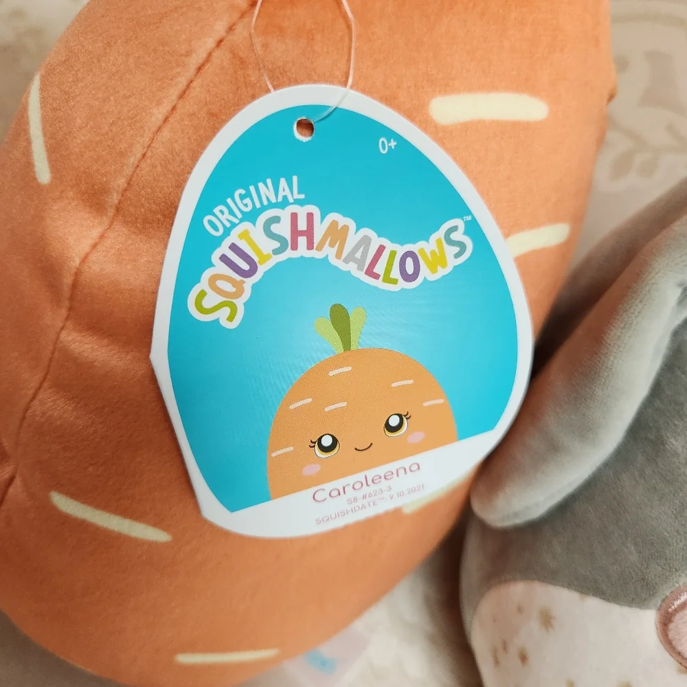 Squishmallows Easter Caroleena The Carrot & Blake The Bunny Rabbit Plush 8